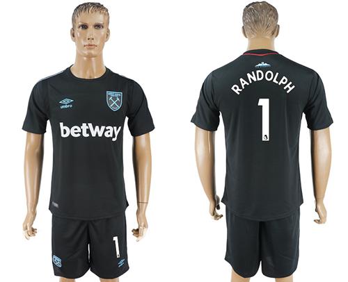 West Ham United #1 Randolph Away Soccer Club Jersey - Click Image to Close